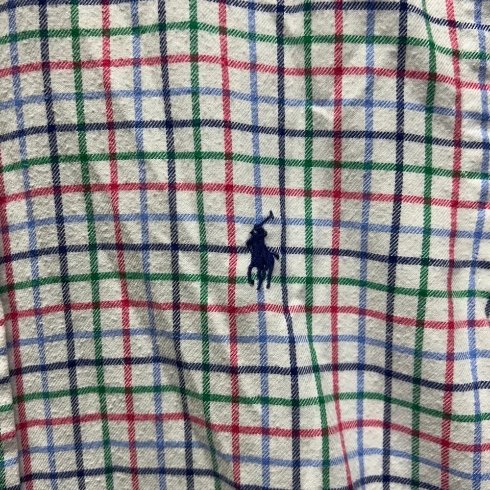 Polo Ralph Lauren Mens Slim‎ Fit Performance Flannel Tattersall Check Shirt M